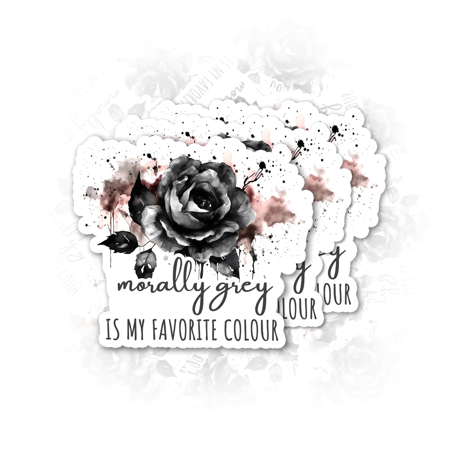 3Pcs Morally Grey Bookish Vinyl Stickers