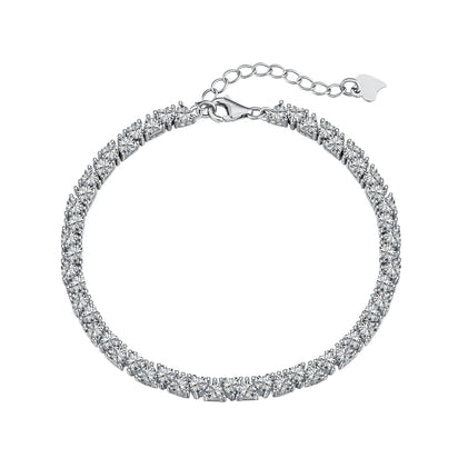 S925 Sterling Silver Hip Hop Zircon Bracelet