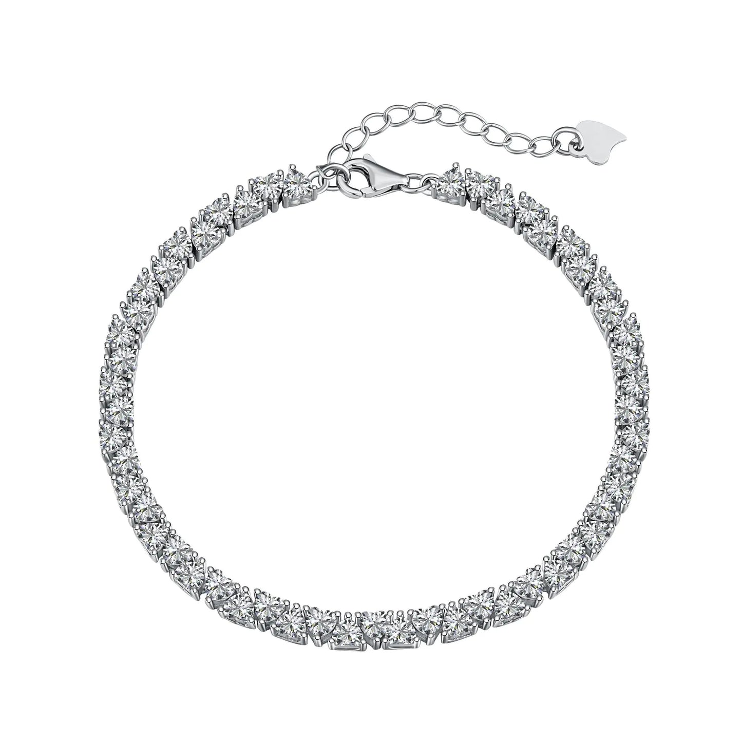 S925 Sterling Silver Hip Hop Zircon Bracelet