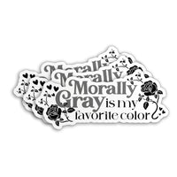 Morally Grey Aesthetic Vinyl Stickers - 3Pcs Waterproof Decal Set