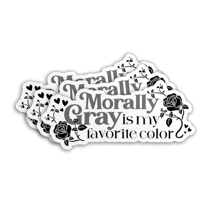 Morally Grey Aesthetic Vinyl Stickers - 3Pcs Waterproof Decal Set